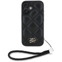 Etui Karl Lagerfeld Quilted Initial Logo & Chain Strap do iPhone 16 czarny