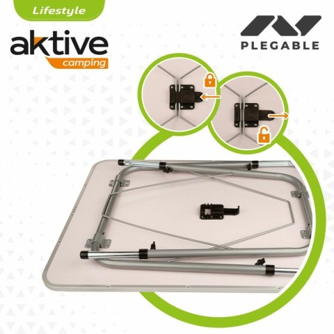 Stolik Aktive 80 x 60 cm Biały Składany Camping