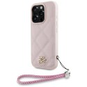 Etui Karl Lagerfeld Quilted Initial Logo & Chain Strap do iPhone 16 Pro Max różowy