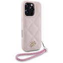 Etui Karl Lagerfeld Quilted Initial Logo & Chain Strap do iPhone 16 Pro różowy