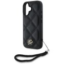 Etui Karl Lagerfeld Quilted Initial Logo & Chain Strap do iPhone 16 czarny