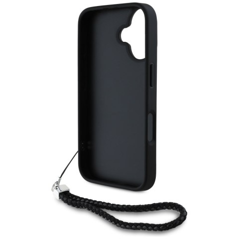 Etui Karl Lagerfeld Quilted Initial Logo & Chain Strap do iPhone 16 czarny