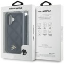 Etui Karl Lagerfeld Quilted Initial Logo & Chain Strap do iPhone 16 czarny