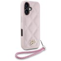 Etui Karl Lagerfeld Quilted Initial Logo & Chain Strap do iPhone 16 różowy