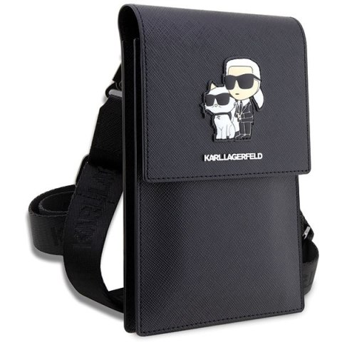 Karl Lagerfeld Torebka KLWBSAKCPMK czarny/black Saffiano Karl & Choupette