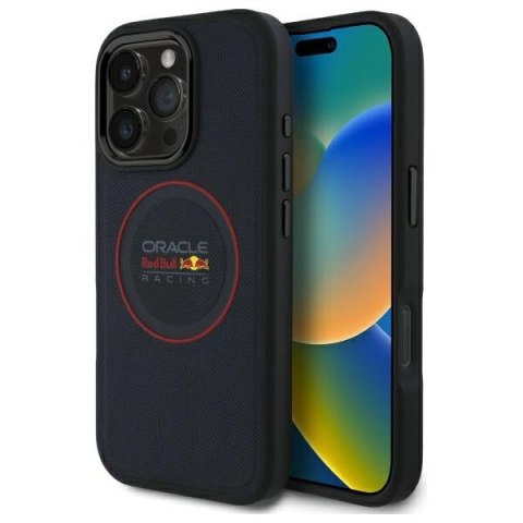 Red Bull RBHMP16X24PUILVR iPhone 16 Pro Max 6.9" hardcase granatowy/navy Leather Red Ring MagSafe