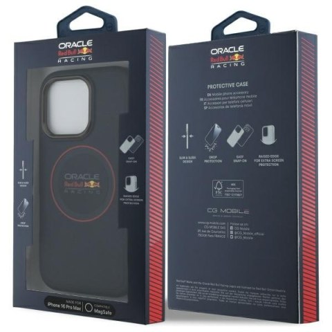 Red Bull RBHMP16X24PUILVR iPhone 16 Pro Max 6.9" hardcase granatowy/navy Leather Red Ring MagSafe