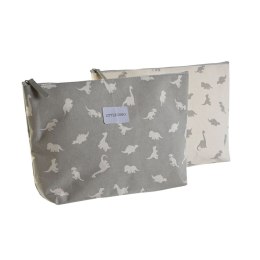 Torba podróżna DKD Home Decor Biały Szary Bawełna 33 x 8 x 21 cm (2 Sztuk)