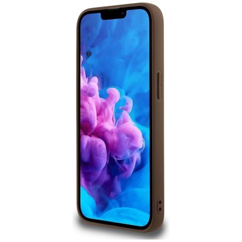 Etui Guess 4G Circle Classic Logo MagSafe do iPhone 16e brązowy