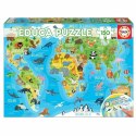 Układanka puzzle Educa Animals Map (150 pcs)