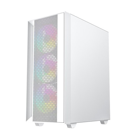 GEMBIRD OBUDOWA FORNAX 4000W MIDI-TOWER (2X USB 3.0, 1X USB 2.0, HD AUDIO, SZKLANY PANEL BOCZNY, PODŚWIETLENIE ARGB) BIAŁA