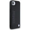 Etui BMW Leather Hot Stamp do iPhone 16e / 17e czarny