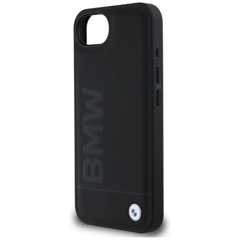 Etui BMW Leather Hot Stamp do iPhone 16e / 17e czarny