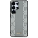 Etui DKNY Leather Checkered Pattern MagSafe do Samsung Galaxy S25 Ultra taupe