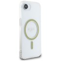 Etui Guess IML Glitter Circle MagSafe do iPhone 16e / 17e przezroczysty
