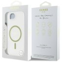 Etui Guess IML Glitter Circle MagSafe do iPhone 16e / 17e przezroczysty