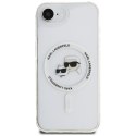 Etui Karl Lagerfeld IML Metal Karl & Choupette Heads MagSafe do iPhone 16e / 17e biały