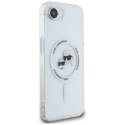 Etui Karl Lagerfeld IML Metal Karl & Choupette Heads MagSafe do iPhone 16e / 17e biały