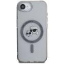 Etui Karl Lagerfeld IML Metal Karl & Choupette Heads MagSafe do iPhone 16e / 17e czarny
