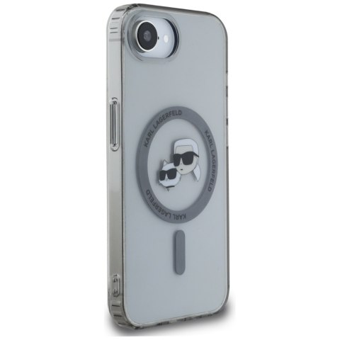 Etui Karl Lagerfeld IML Metal Karl & Choupette Heads MagSafe do iPhone 16e / 17e czarny