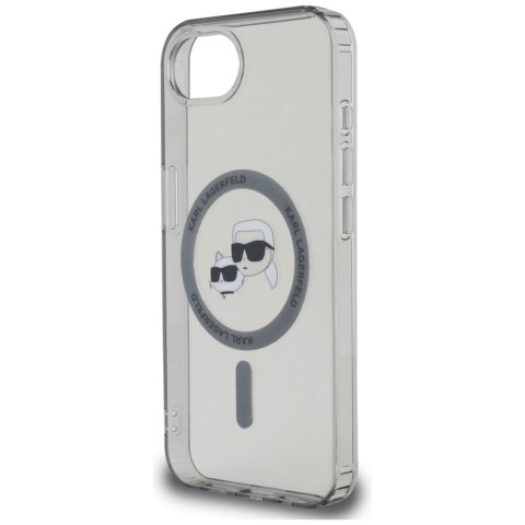 Etui Karl Lagerfeld IML Metal Karl & Choupette Heads MagSafe do iPhone 16e / 17e czarny