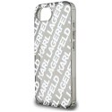 Etui Karl Lagerfeld IML Repeat Logo do iPhone 16e srebrny