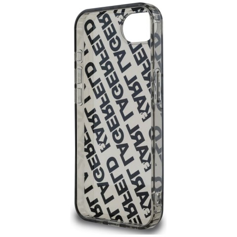 Etui Karl Lagerfeld IML Repeat Logo do iPhone 16e srebrny