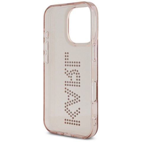 Etui Karl Lagerfeld IML Rhinestones Logo do iPhone 16 Pro Max różowy