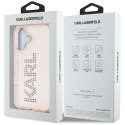 Etui Karl Lagerfeld IML Rhinestones Logo do iPhone 16 różowy