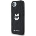 Etui Karl Lagerfeld Monogram Choupette Head Pin do iPhone 16e czarny