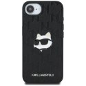 Etui Karl Lagerfeld Monogram Choupette Head Pin do iPhone 16e czarny