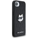 Etui Karl Lagerfeld Monogram Choupette Head Pin do iPhone 16e czarny