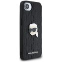Etui Karl Lagerfeld Monogram Karl Head Pin do iPhone 16e czarny
