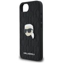 Etui Karl Lagerfeld Monogram Karl Head Pin do iPhone 16e czarny