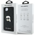 Etui Karl Lagerfeld Monogram Karl Head Pin do iPhone 16e czarny