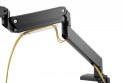 Ramię biurkowe pojedyncze z zaciskiem, 1xLCD, max. 35", max. obciążenie 15kg, ze sprężyną gazową