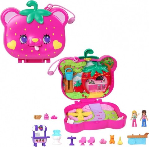 Zestaw figurek Polly Pocket Truskawkowy miś Zestaw kompaktowy