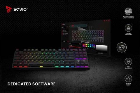 Klawiatura mechaniczna RGB Tempest X2 Outemu Brown