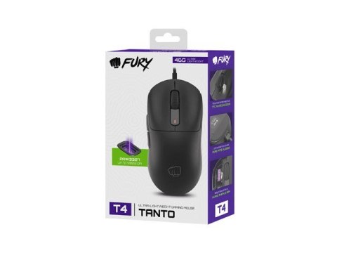 Mysz Fury TANTO T4 RGB 12000DPI gamingowa czarna