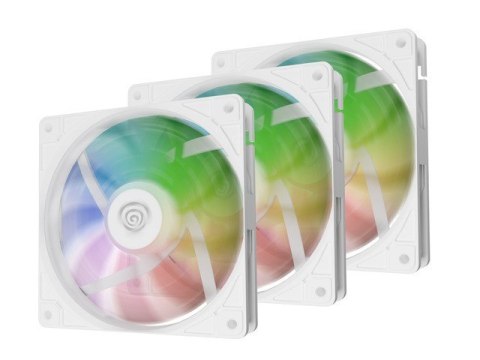 Zestaw 3 wentylatorów Genesis OXAL 120 ARGB biały
