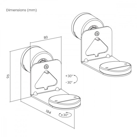Uchwyt ścienny na głośnik x2 Sonos ERA MC-495 max 5kg