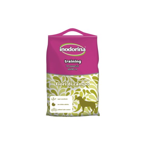 Podkładki dla zwierzt Inodorina Training Wild Flower 60 x 90 cm Biały Materiałowy (10 Sztuk)