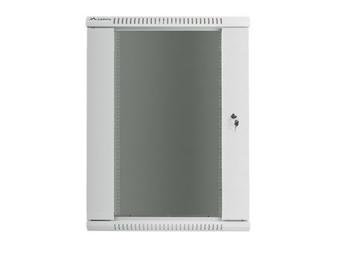 Szafa instalacyjna wisząca 19 18U 600X600mm szara (drzwi szklane)