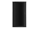 Szafa instalacyjna wisząca 19 cali 27U 600X600mm czarna (drzwi szklane)