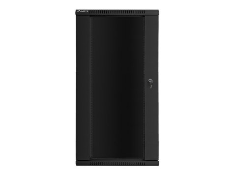 Szafa instalacyjna wisząca 19 cali 27U 600X600mm czarna (drzwi szklane)
