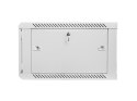 Szafa instalacyjna wisząca 19 cali 6U 600X600mm (drzwi szklane) szara