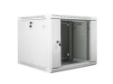 Szafa instalacyjna wisząca 19 cali 9U 600X600mm szara (drzwi szklane)