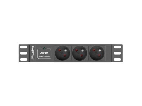 Listwa zasilająca Rack PDU 10 cali 1U 3x PL 2m 16A 230V PL czarna