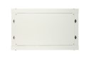 Szafka wisząca rack 6U 600x450 szara z metalowymi drzwiami