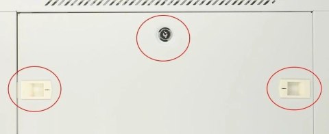 Szafka wisząca rack 6U 600x450 szara z metalowymi drzwiami